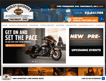 Tablet Screenshot of harley-davidsonofcincinnati.com